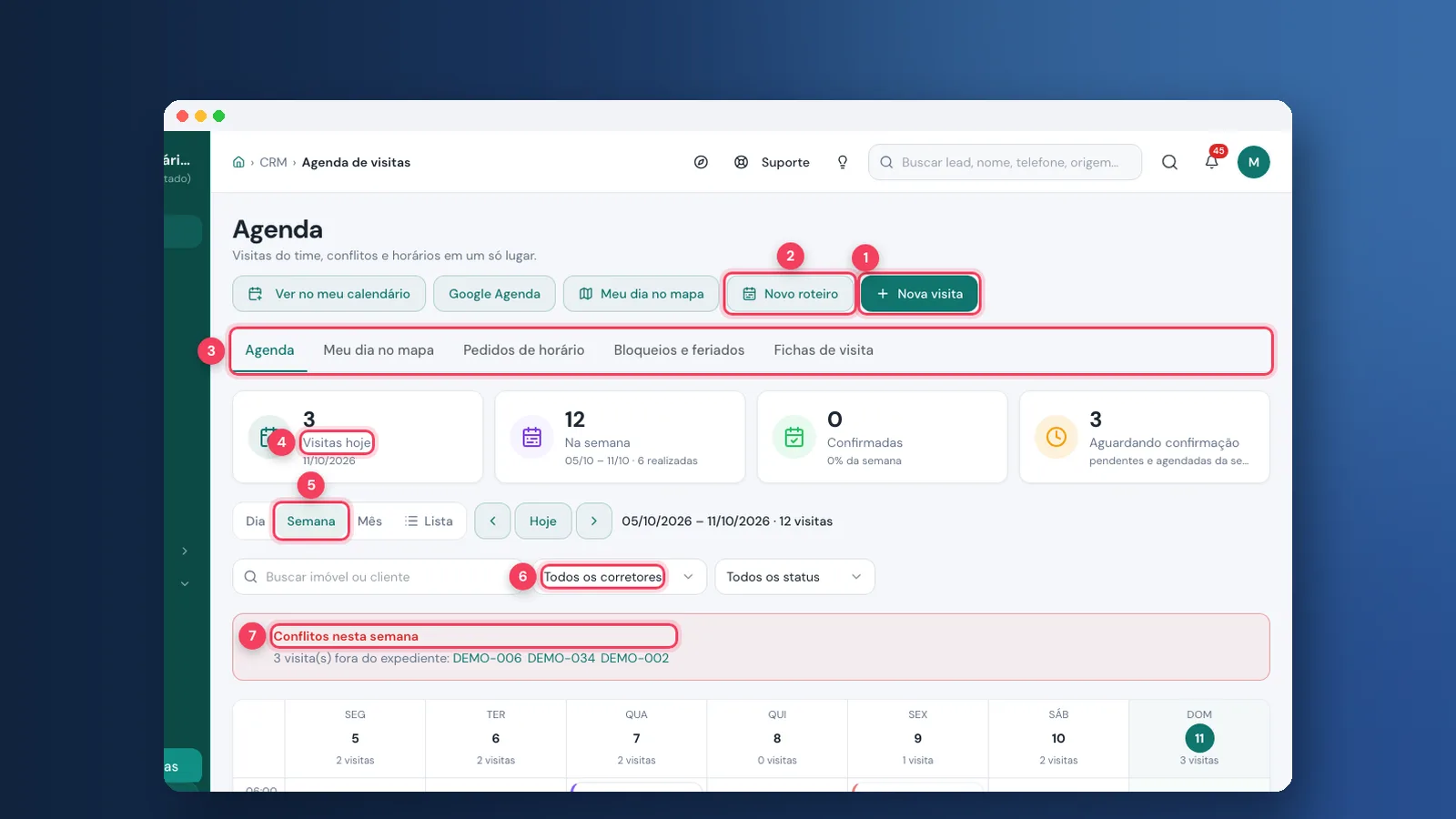 Tutorial: como usar a agenda de visitas e tarefas na Viniun