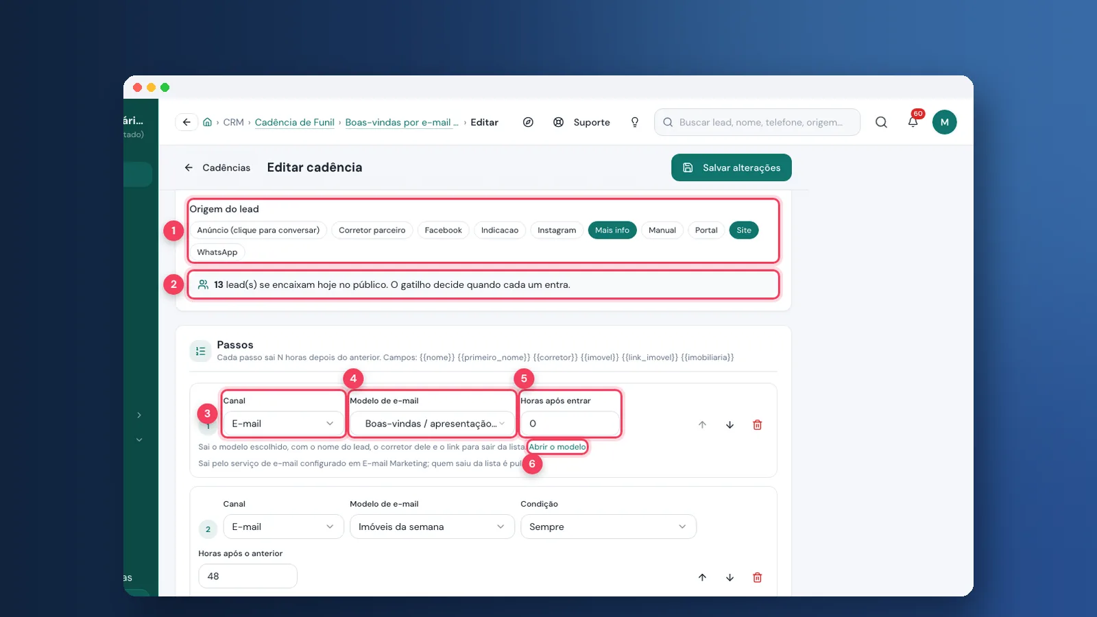 Tutorial: cadência de e-mail e fluxo de boas-vindas na Viniun