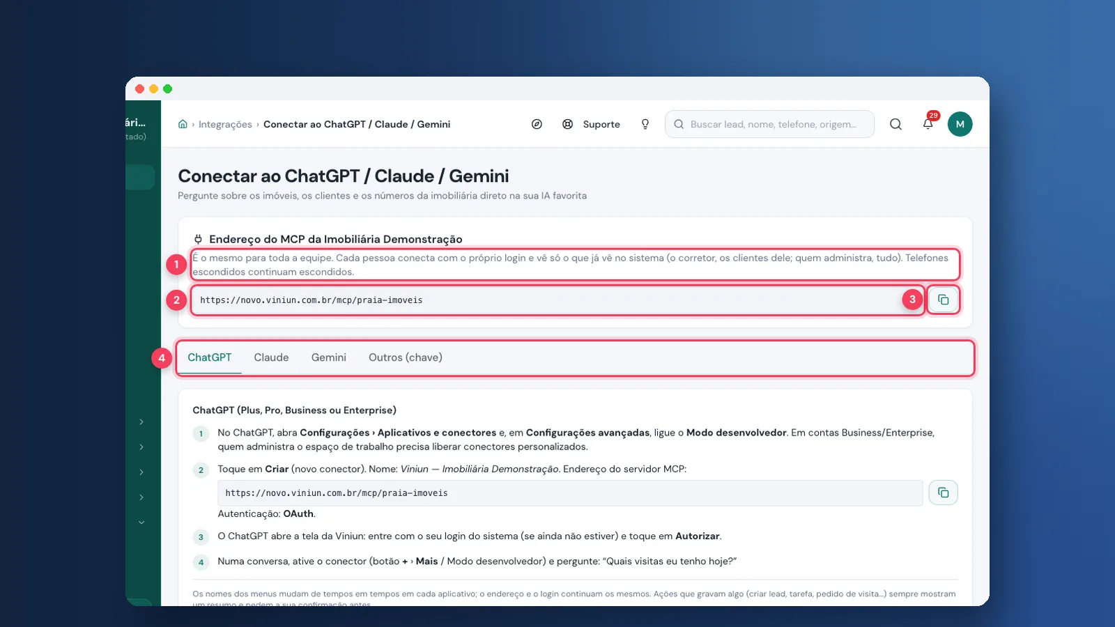 Tutorial: como conectar a Viniun ao ChatGPT e ao Claude