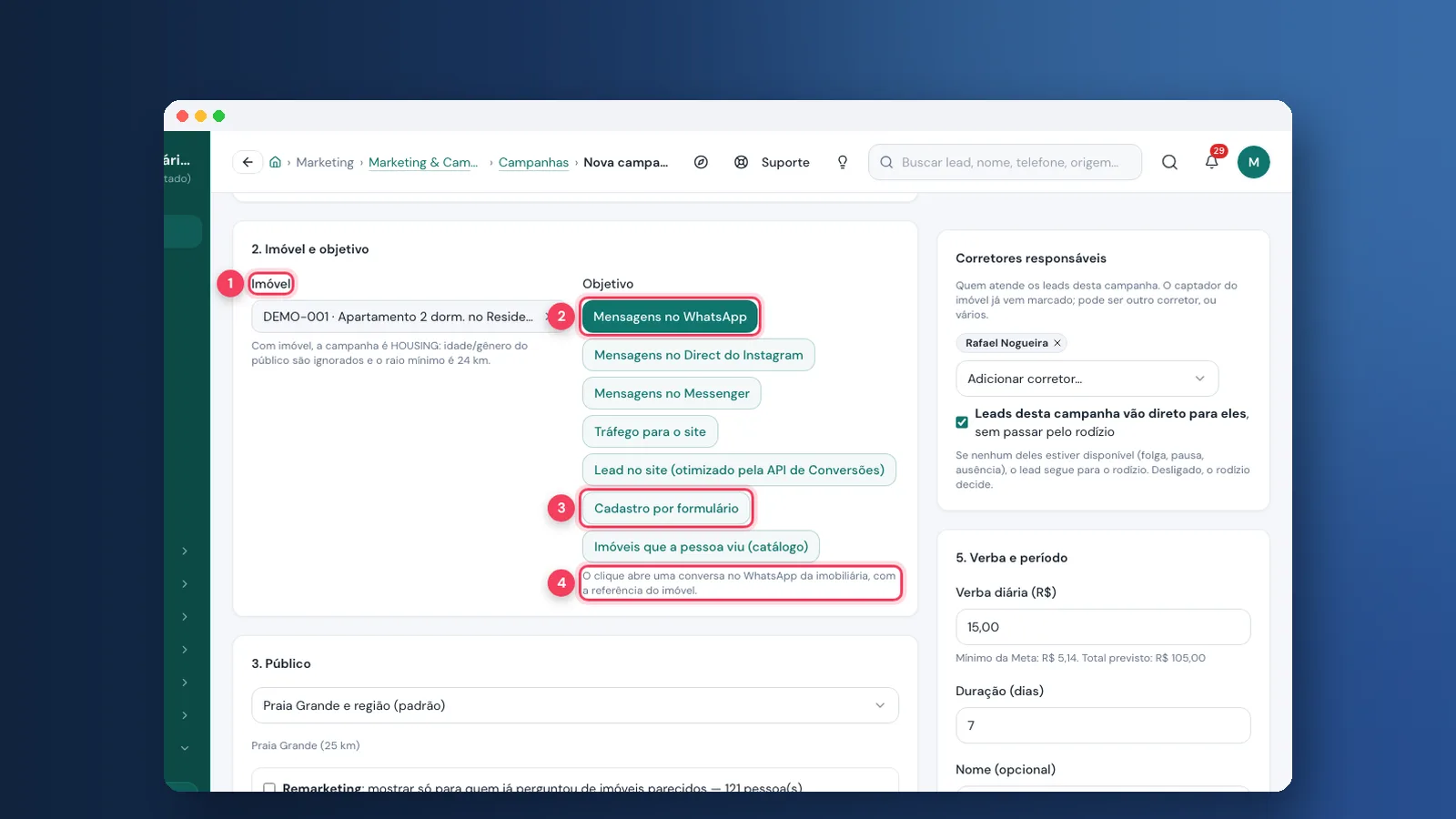 Tutorial: como criar campanha de anúncios na Meta pela Viniun