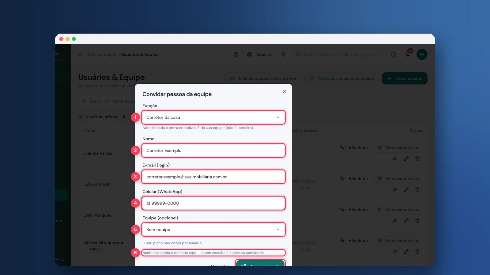 Tutorial: equipe, usuários e permissões na Viniun