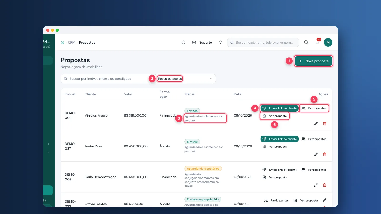 Tutorial: proposta e contrato de imóvel na Viniun