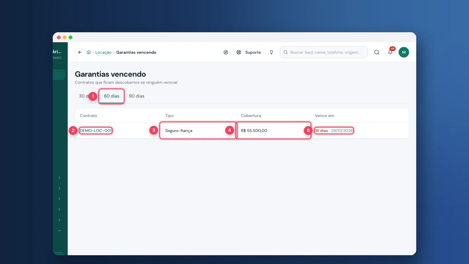 Tutorial: reajustes, garantias e seguros da locação na Viniun