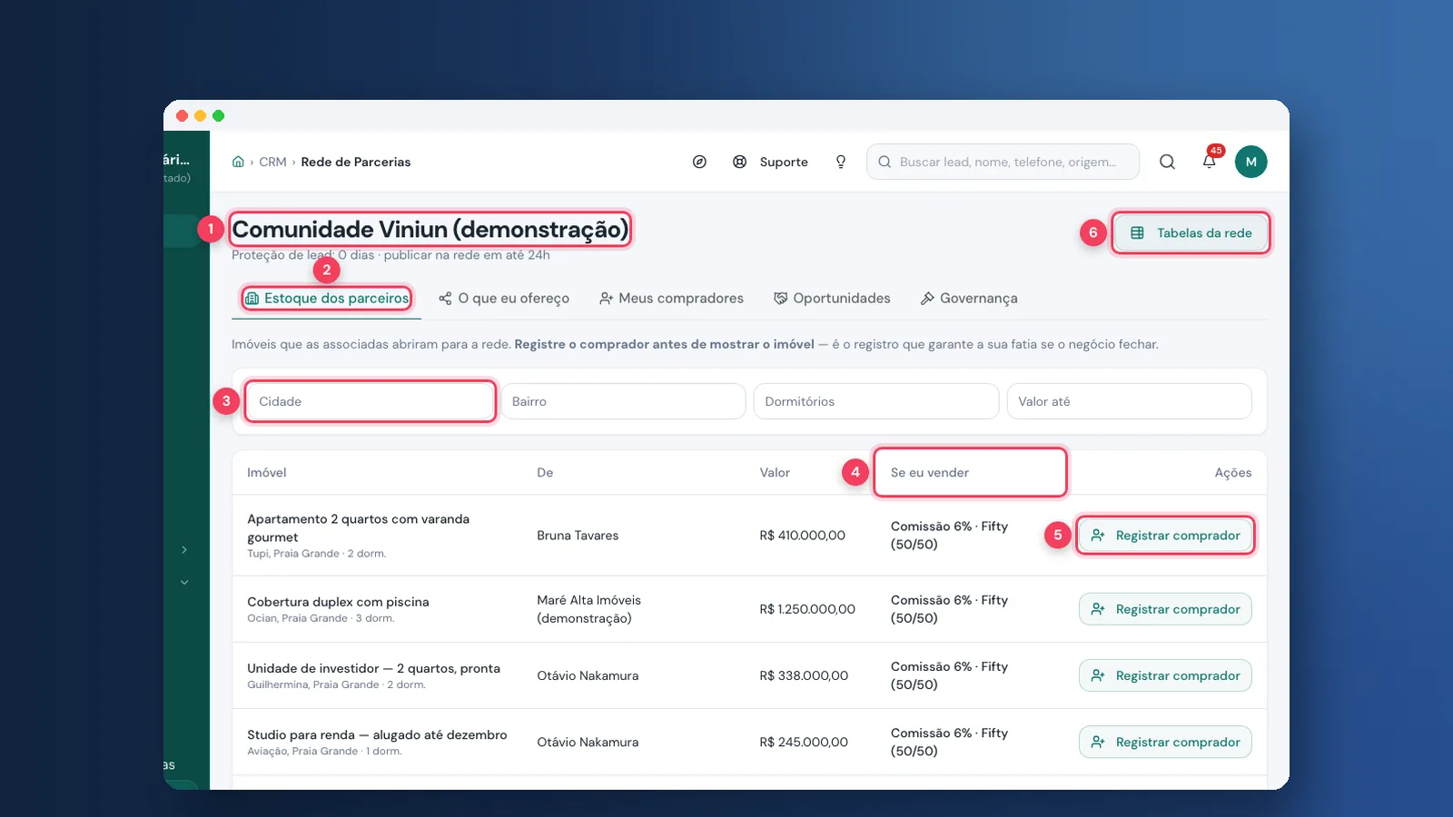 Tutorial: como usar a rede de parcerias na Viniun