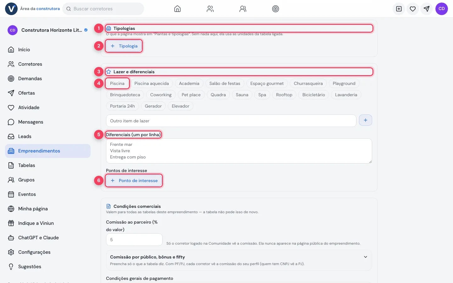 Tipologias, lazer e diferenciais do empreendimento