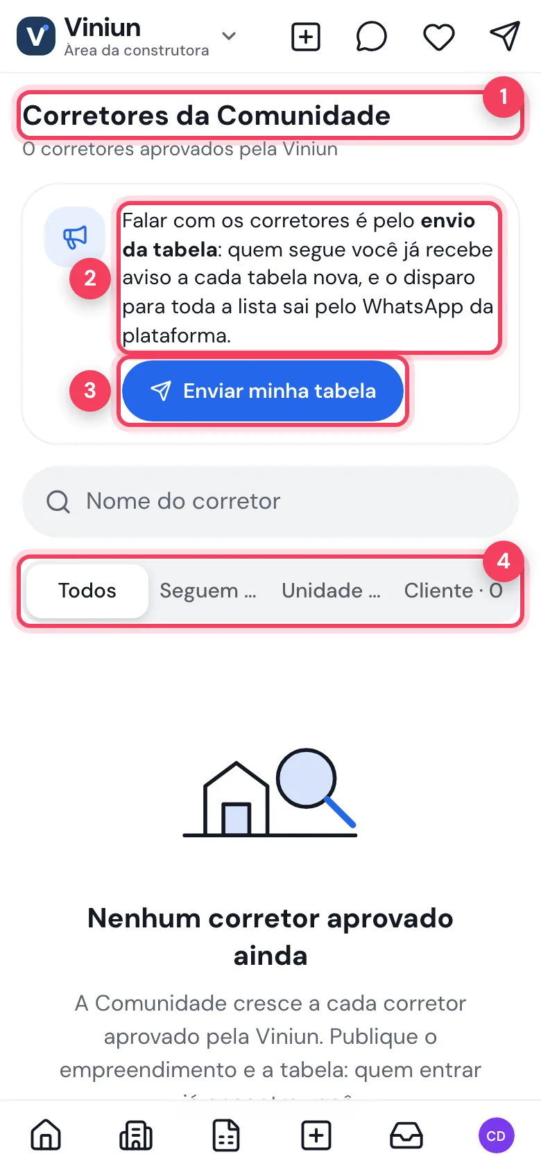 Diretório Corretores da Comunidade no celular