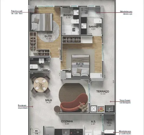 Apartamento 2 quartos no Vilamar — foto 11