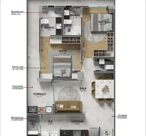 Apartamento 2 quartos no Vilamar — foto 12