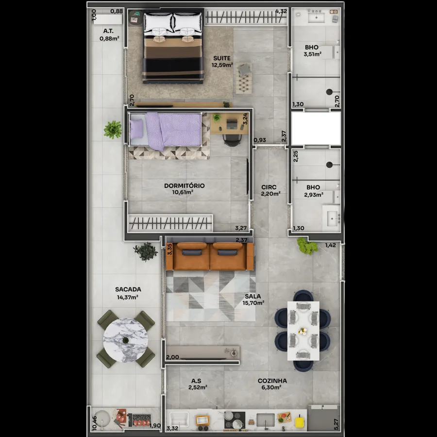Apartamento 3 quartos no Boqueirão — foto 5