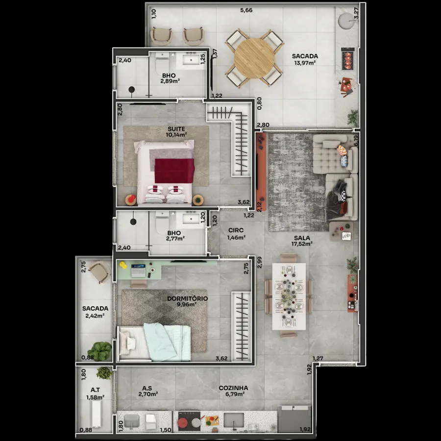 Apartamento 3 quartos no Boqueirão — foto 7