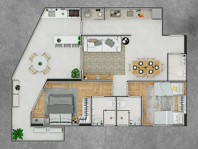 Apartamento 2 quartos no Solemar — foto 2