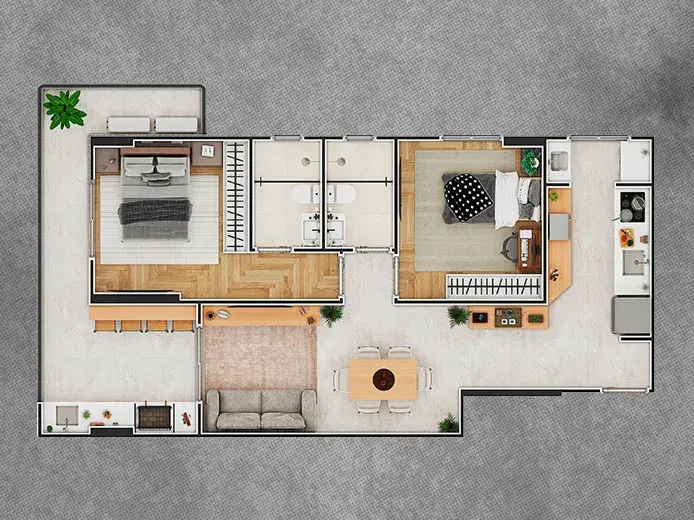 Apartamento 1 quarto no Solemar — foto 4