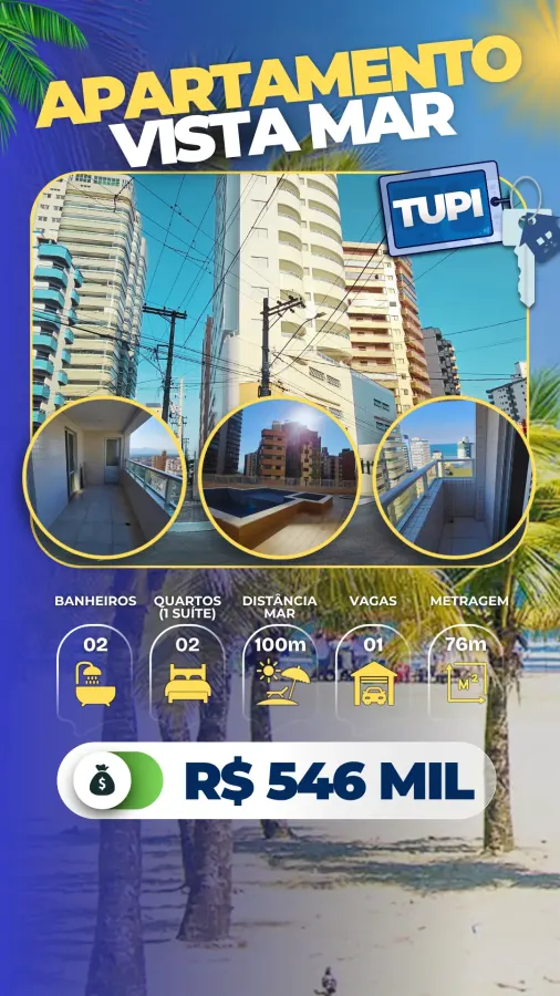 Apartamento 2 quartos no Tupi — foto 1