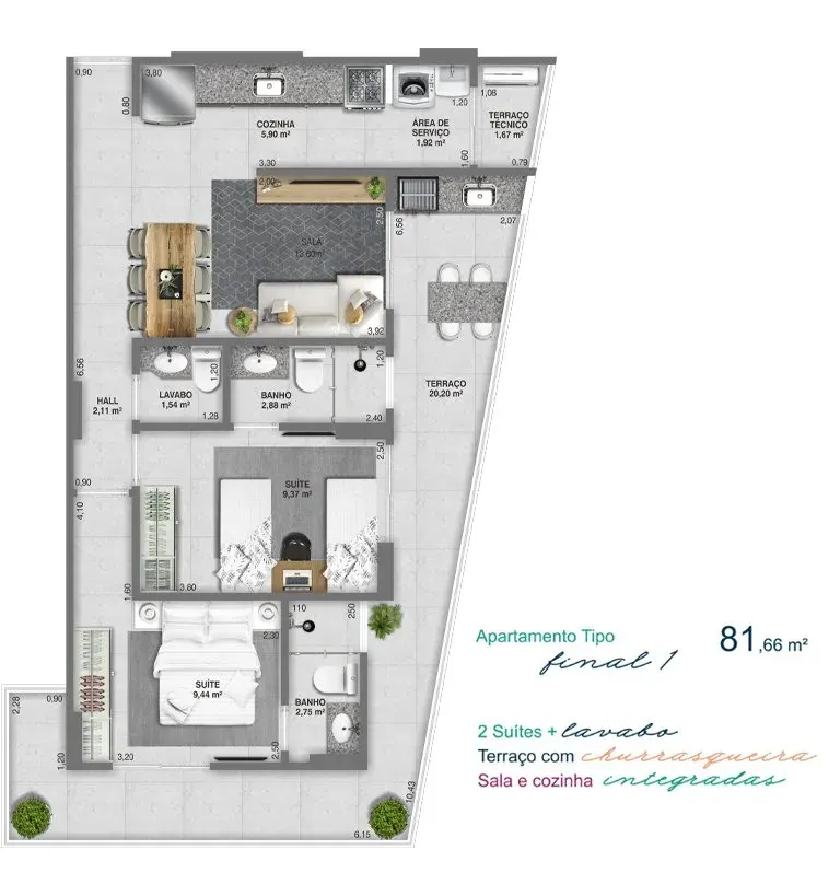 Apartamento 2 quartos no Guilhermina — foto 25