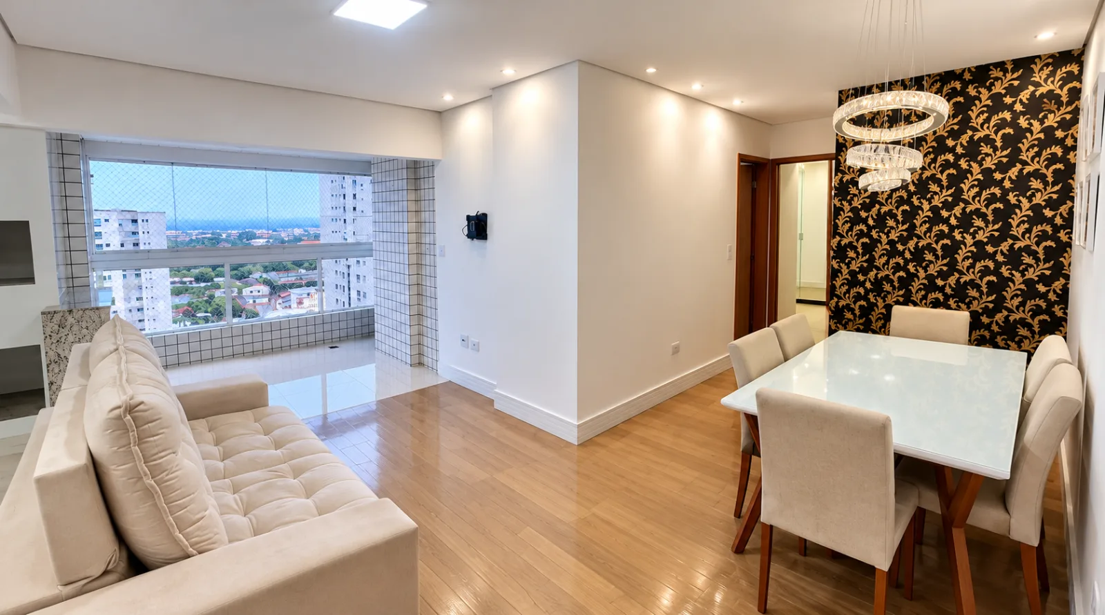 Apartamento mobiliado 2 suítes e 2 vagas – Vila Guilhermina, Praia Grande — foto 1