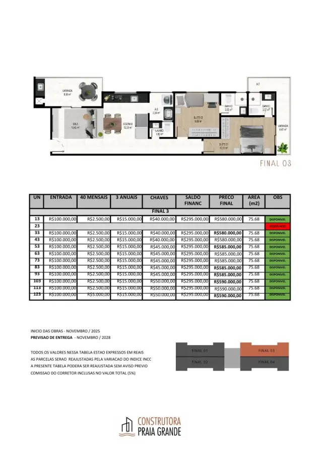 Apartamento 2 quartos no Caiçara — foto 4