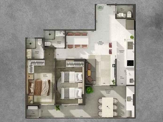 Apartamento 3 quartos no Canto do Forte — foto 3