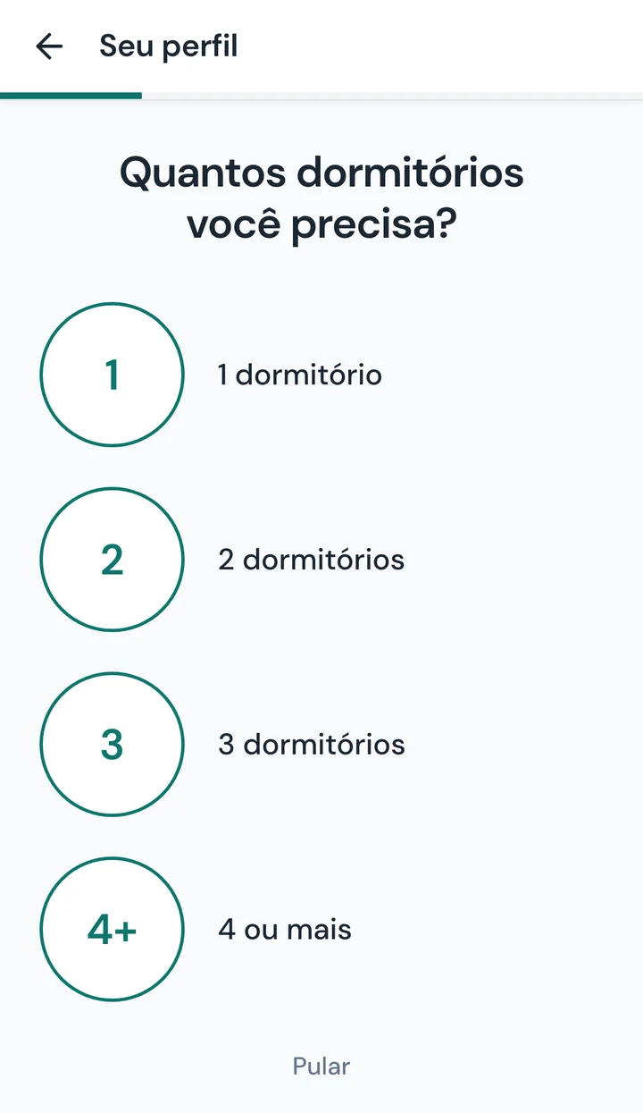 Tela 04: Quantos dormitórios você precisa?